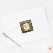 Art Nouveau Persoonlijk Vierkante Sticker (Envelop)