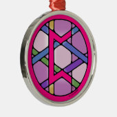 Art Nouveau Perthro Rune van Karma Metalen Ornament (Rechts)