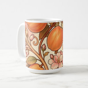 Art Nouveau Perzikbloesornament Koffiemok