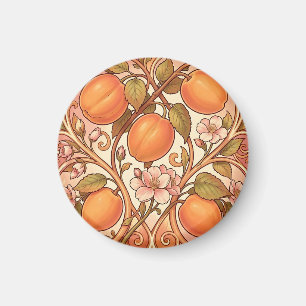 Art Nouveau Perzikbloesornament Magneet