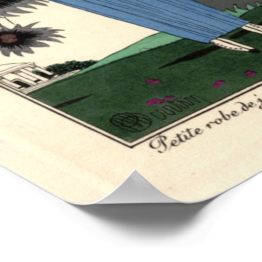 Art Nouveau Petite robe de Jardin Poster (Hoek)