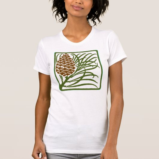 Art Nouveau pijnappel T-shirt (Voorkant)