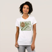 Art Nouveau pijnappel T-shirt (Voorkant volledig)