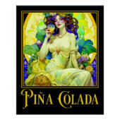 Art Nouveau Pina Colada Perfect Poster (Voorkant)