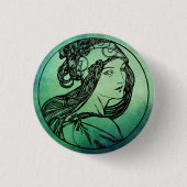 Art Nouveau Pinback Button (Voorkant)
