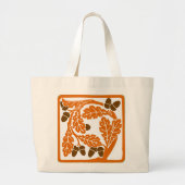 Art Nouveau Pine Cone Grote Tote Bag (Voorkant)