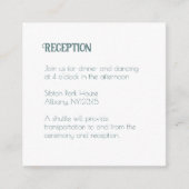 Art Nouveau Pink Butterfly Wedding Reception Informatiekaartje (Voorkant)