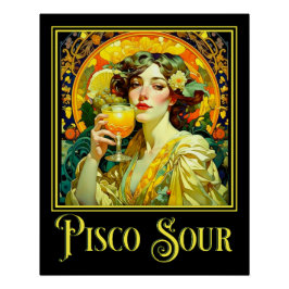 Art Nouveau Pisco Sour Perfect Poster