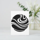 Art Nouveau Planet Swirl Motif Briefkaart (Staand voorkant)