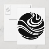Art Nouveau Planet Swirl Motif Briefkaart (Voorkant / Achterkant)