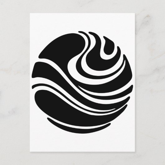 Art Nouveau Planet Swirl Motif Briefkaart (Voorkant)