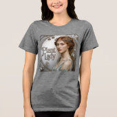 Art Nouveau Plant Lady Tri-Blend Shirt (Voorkant)