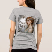 Art Nouveau Plant Lady Tri-Blend Shirt (Achterkant)