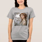 Art Nouveau Plant Lady Tri-Blend Shirt (Voorkant)
