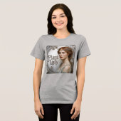 Art Nouveau Plant Lady Tri-Blend Shirt (Voorkant volledig)