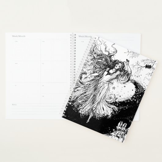 Art Nouveau Polychrome Oz Black en White Planner (Display)