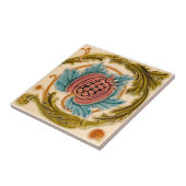 Art Nouveau Pomegranate Faux Relief Antiek Repro Tegeltje (Zijkant)