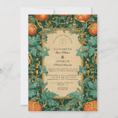 Art Nouveau Pompoen Bruiloft Kaart (Voorkant)