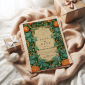 Art Nouveau Pompoen bruiloft Save The Date