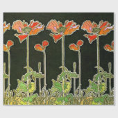 Art Nouveau Poppies 1901 Cadeaupapier (Vlak)