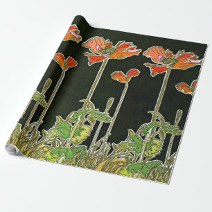 Art Nouveau Poppies 1901 Cadeaupapier