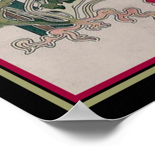 Art Nouveau "Poppies"-afdrukken Poster (Hoek)