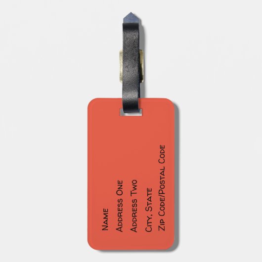 Art Nouveau Poppies Bagagelabel (Achterkant verticaal)