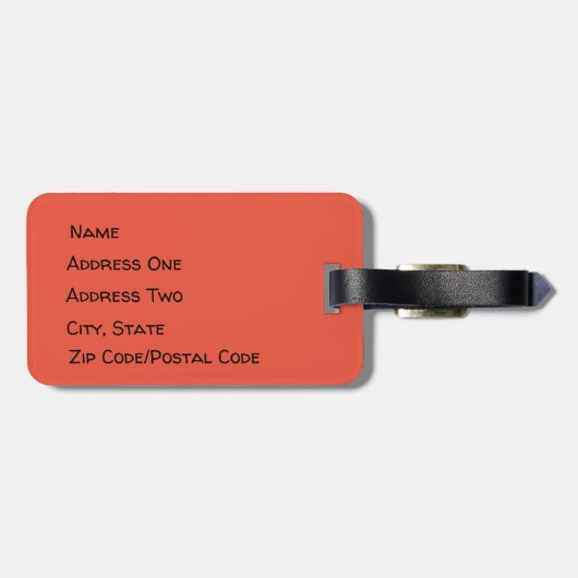 Art Nouveau Poppies Bagagelabel (Achterkant horizontaal)