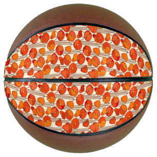 Art Nouveau Poppies Basketball Basketbal