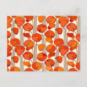 Art Nouveau Poppies Briefkaart (Voorkant)