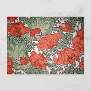 Art Nouveau Poppies Briefkaart