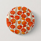 Art Nouveau Poppies Button (Voorkant)