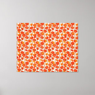 Art Nouveau Poppies Canvas Afdruk