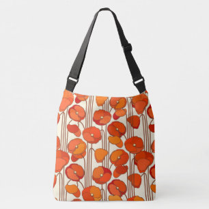Art Nouveau Poppies Cross-Body Bag Crossbody Tas