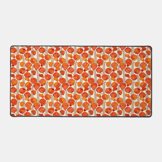 Art Nouveau Poppies Desk Mat (Voorkant)