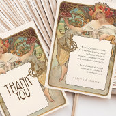 Art Nouveau Poppies Druiven Dankjewel Kaart