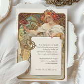 Art Nouveau Poppies Druiven Dankjewel Kaart