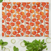 Art Nouveau Poppies Kitchen Towel Theedoek (Gevouwen)