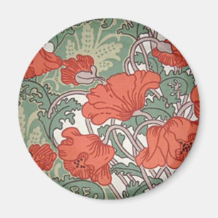 Art Nouveau Poppies Magneet