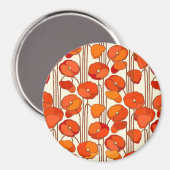 Art Nouveau Poppies Magnet (Voorkant / Achterkant)