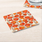 Art Nouveau Poppies Onderzetters (Schuin)