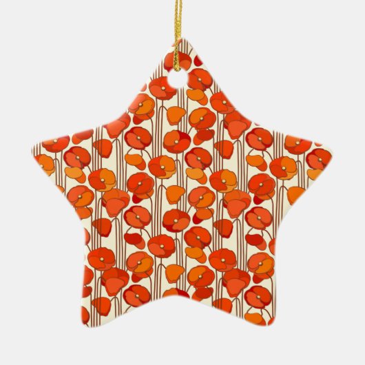 Art Nouveau Poppies Ornament (Voorkant)