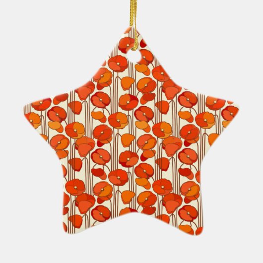 Art Nouveau Poppies Ornament (Achterkant)