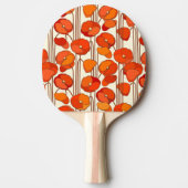 Art Nouveau Poppies Ping Pong Paddle Tafeltennisbatje (Voorkant)