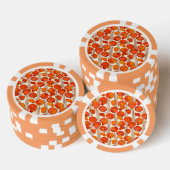 Art Nouveau Poppies Poker Chips (Opstapeling)