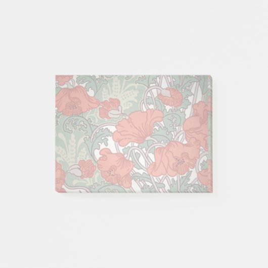 Art nouveau poppies post-it® notes (Voorkant)