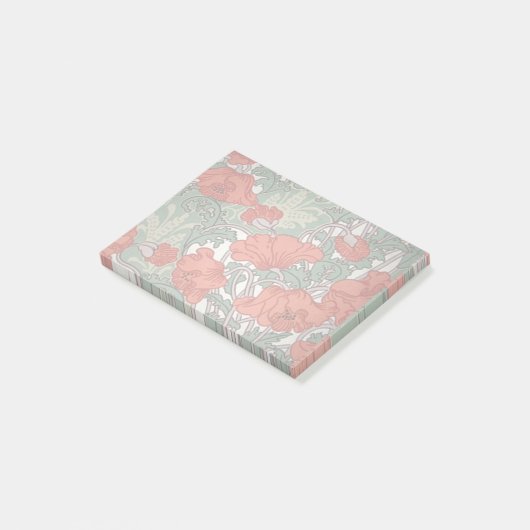 Art nouveau poppies post-it® notes (Schuin)