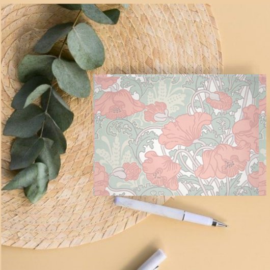 Art nouveau poppies post-it® notes