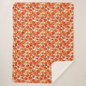 Art Nouveau Poppies Sherpa Blanket Sherpa Deken (Voorkant)