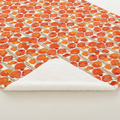 Art Nouveau Poppies Sherpa Blanket Sherpa Deken (3/4)